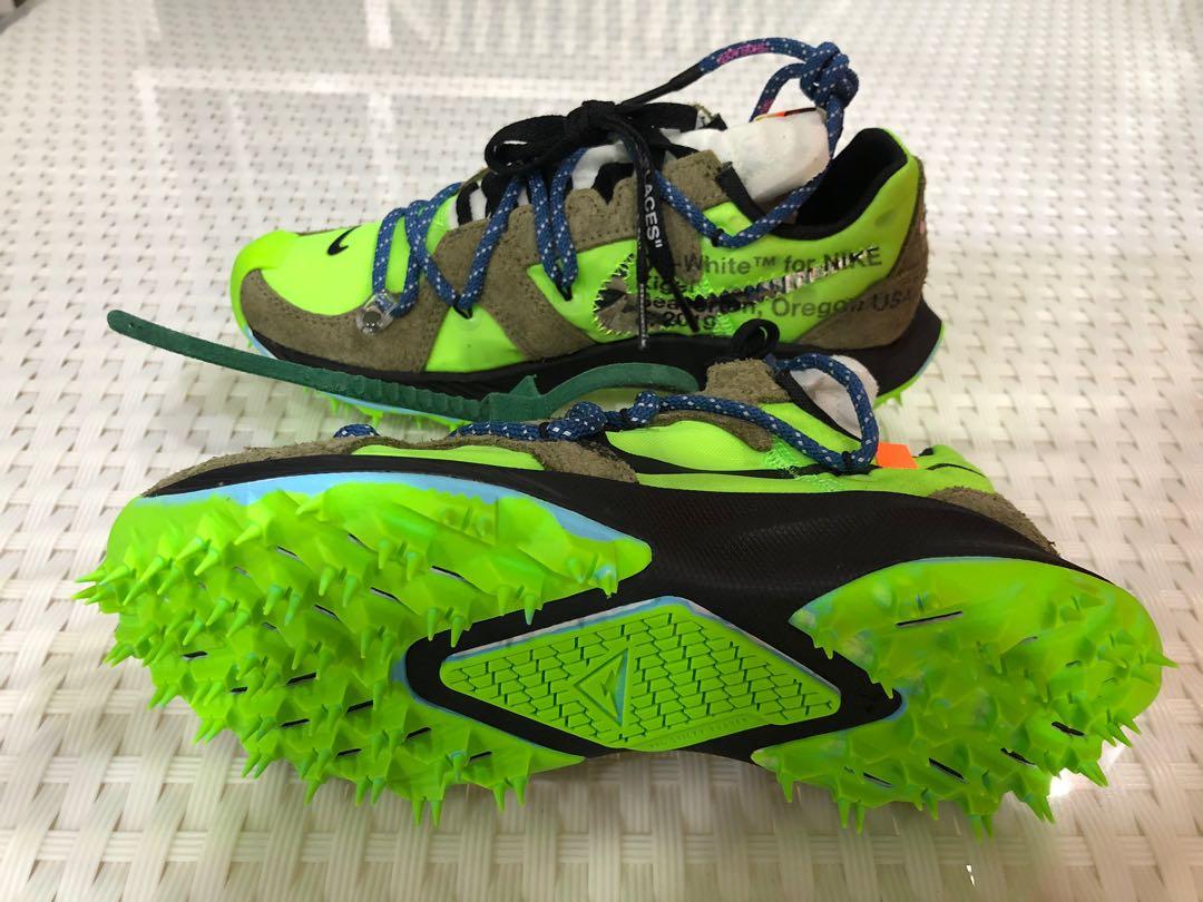 Off White X Nike Zoom Terra Kiger 5 Green Women s Fashion