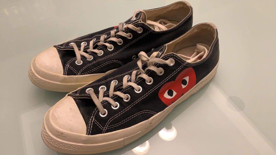RUSH SALE ORIGINAL PRELOVED CDG Black Converse Shoes