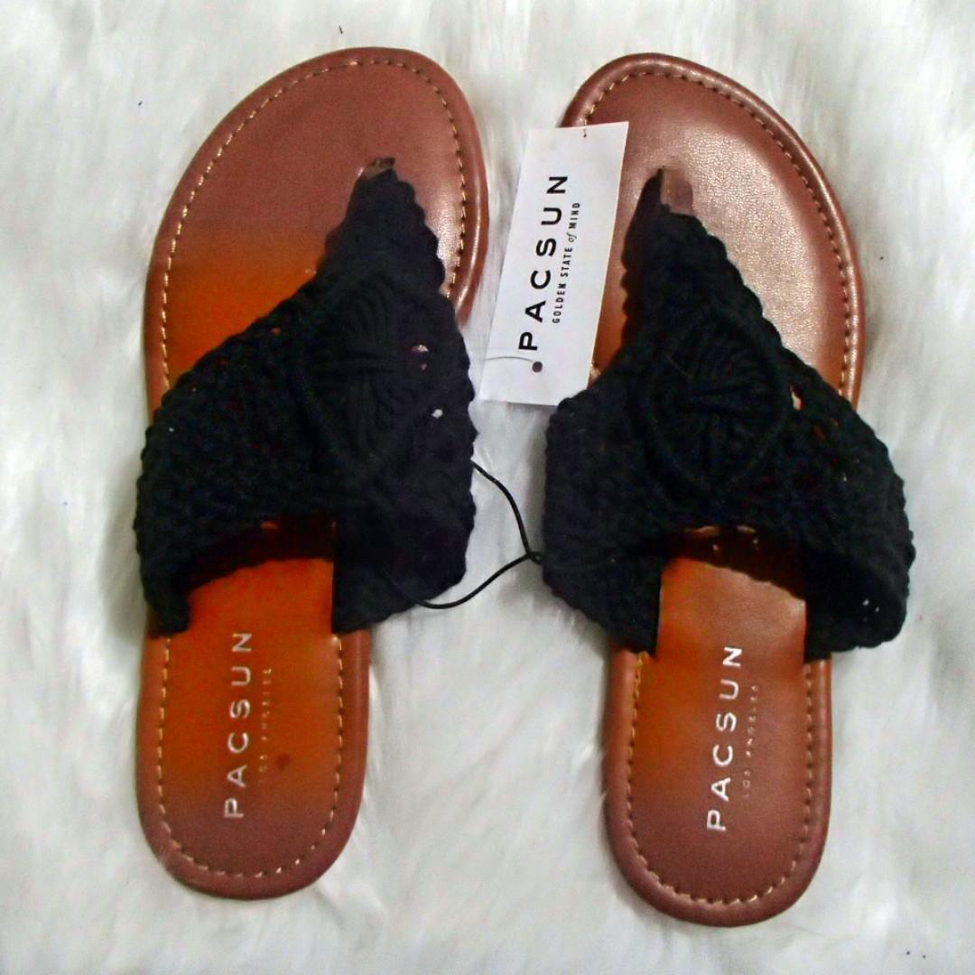 REPRICED Pacsun Macrame Knit Crochet Sandals Slippers Flats