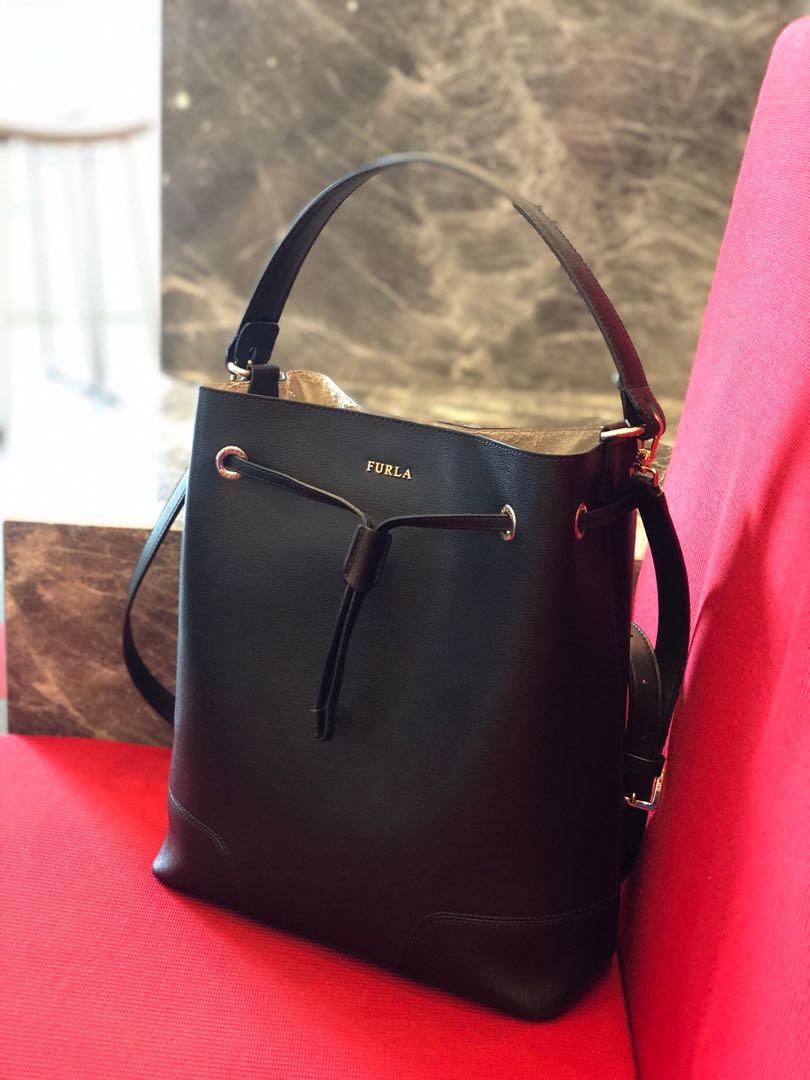 Preloved Furla Bucket Bag Black Women S Fashion Bags