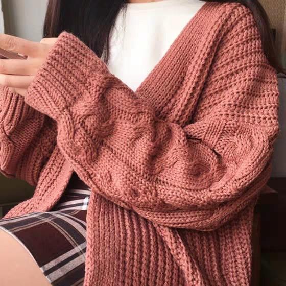 thick oversized cardigan