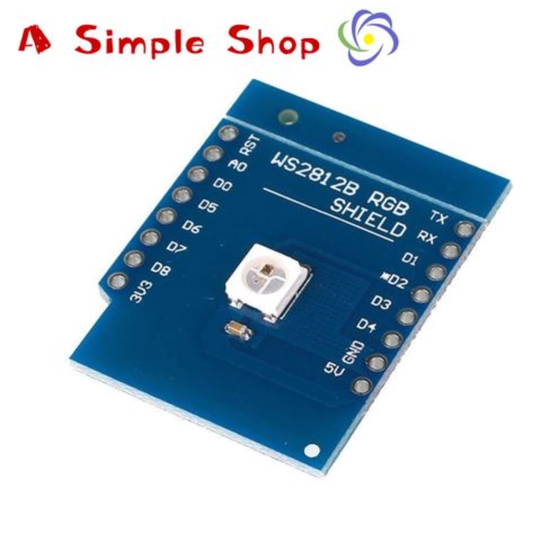 RGB LED Shield WS2812B Wemos D1 Mini ESP8266 For Arduino, TV & Home ...