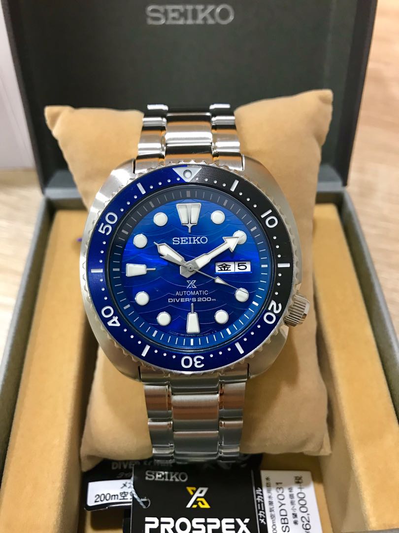 PRICE DROP!) Seiko Prospex Save The Ocean Great White Shark Special Edition  'Turtle' 200mm Automatic Diver SBDY031, Luxury, Watches on Carousell