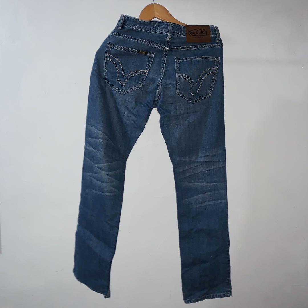 Von Dutch Straight Cut Men Jeans Pants, Women's Fashion, Bottoms, Jeans ...