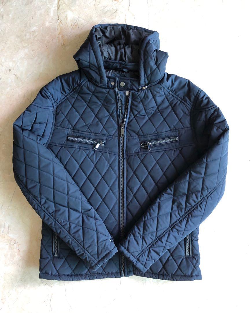 zara quilted jacket with hood