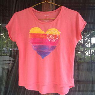 🔥✨ Pink Love T-Shirt Tops / atasan kaos Pink Merah Muda