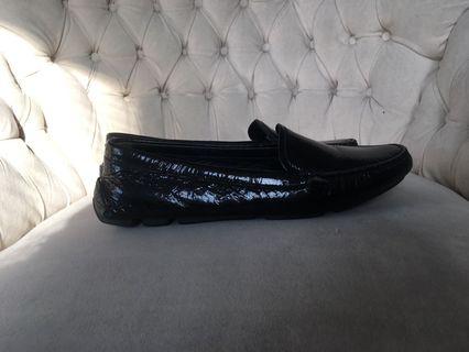 Prada loafers black patent leather 36