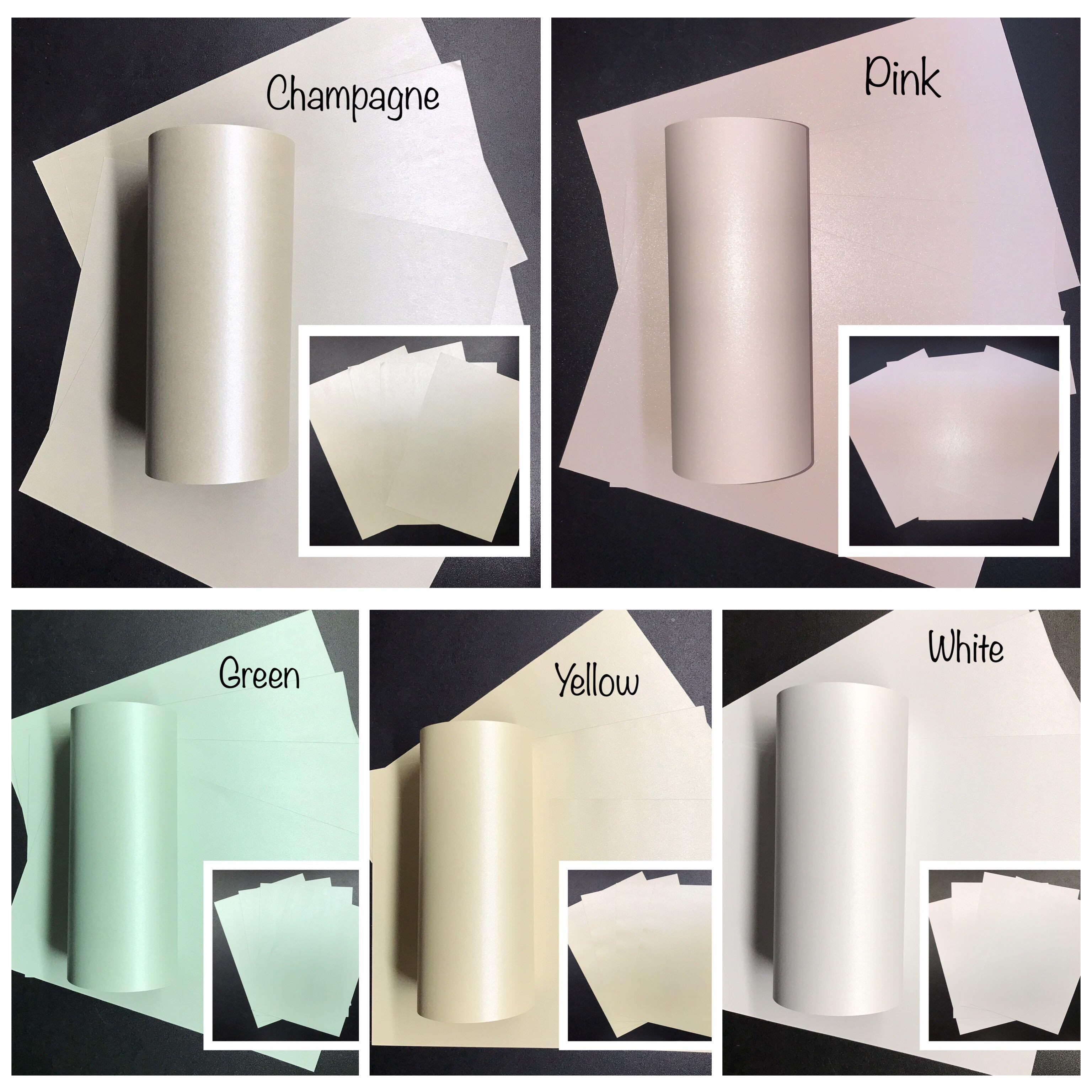 5 Colours to choose from 15 x A4 Double Sided Pearlescent Shimmer Paper 125gsm 