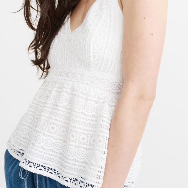 abercrombie lace peplum cami