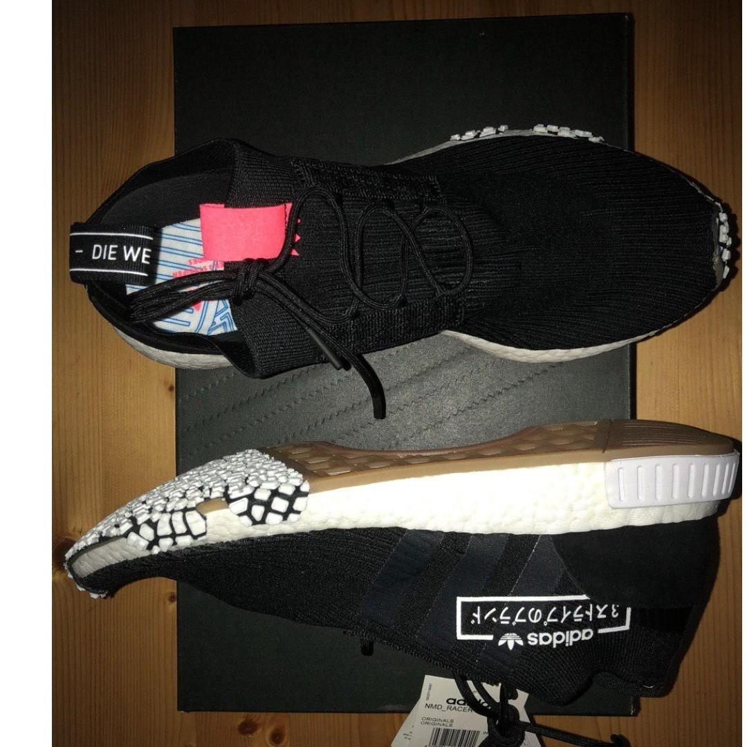 Adidas originals nmd racer pk trainers in black aq949 new arrivals