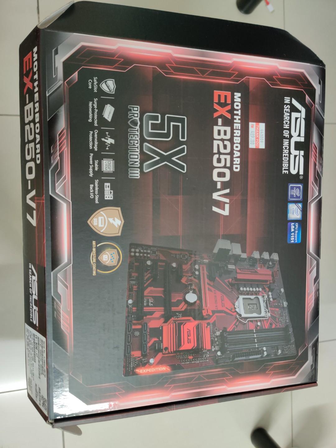 Asus Motherboard Ex B250 V7 Electronics Computer Parts Accessories On Carousell