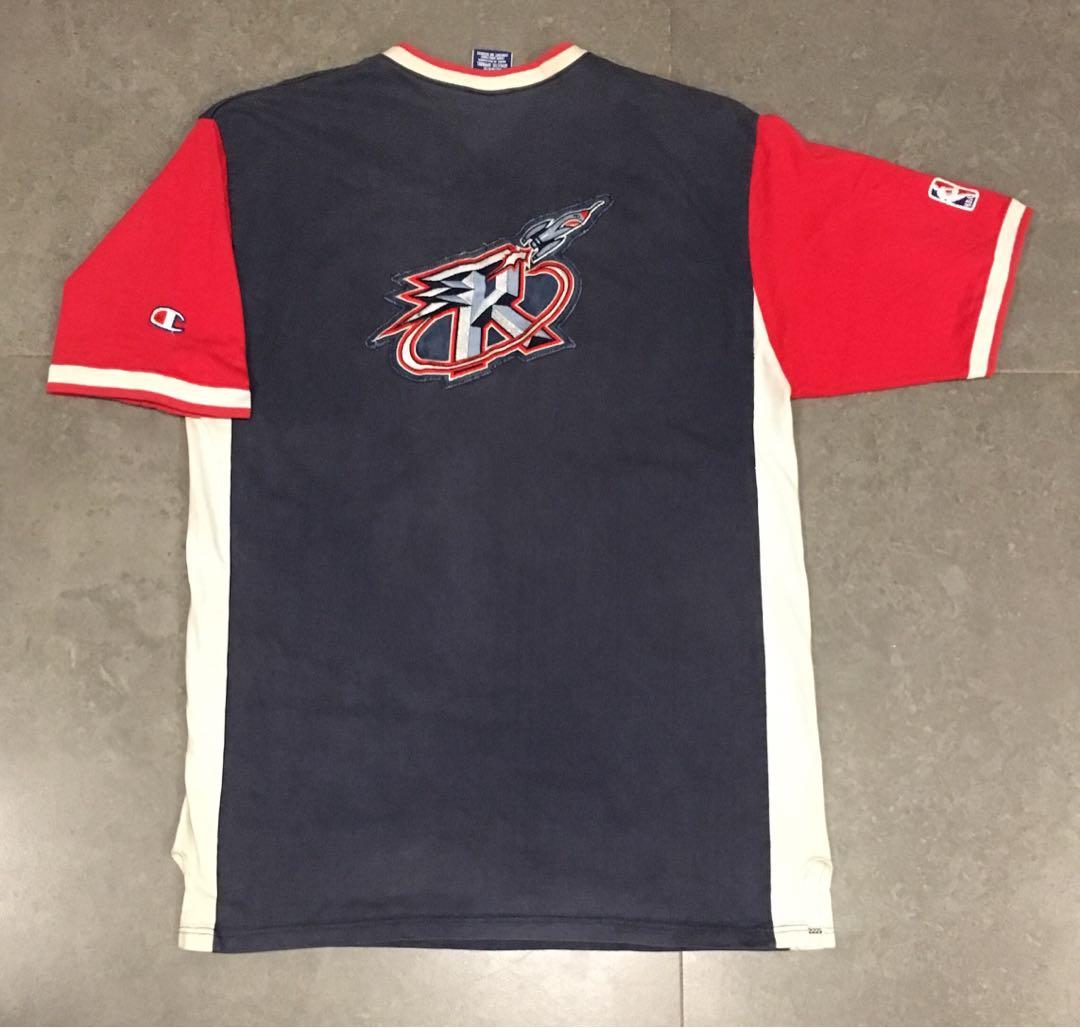 Authentic Houston Rockets Champion Home Pre Game Shooting Shirt 1996 NBA Season
