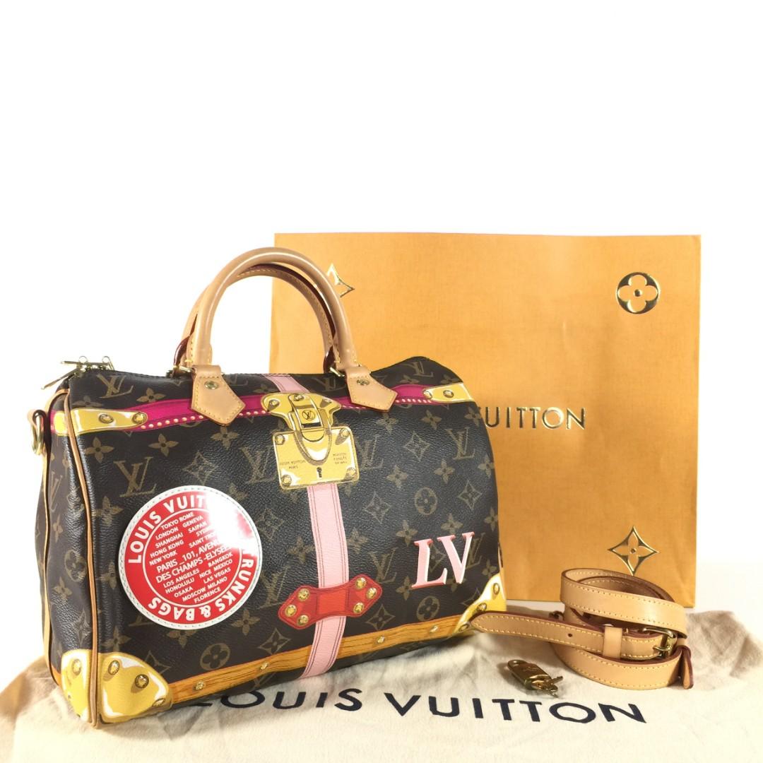 Preloved Authentic Louis Vuitton Monogram Summer Trunks Speedy