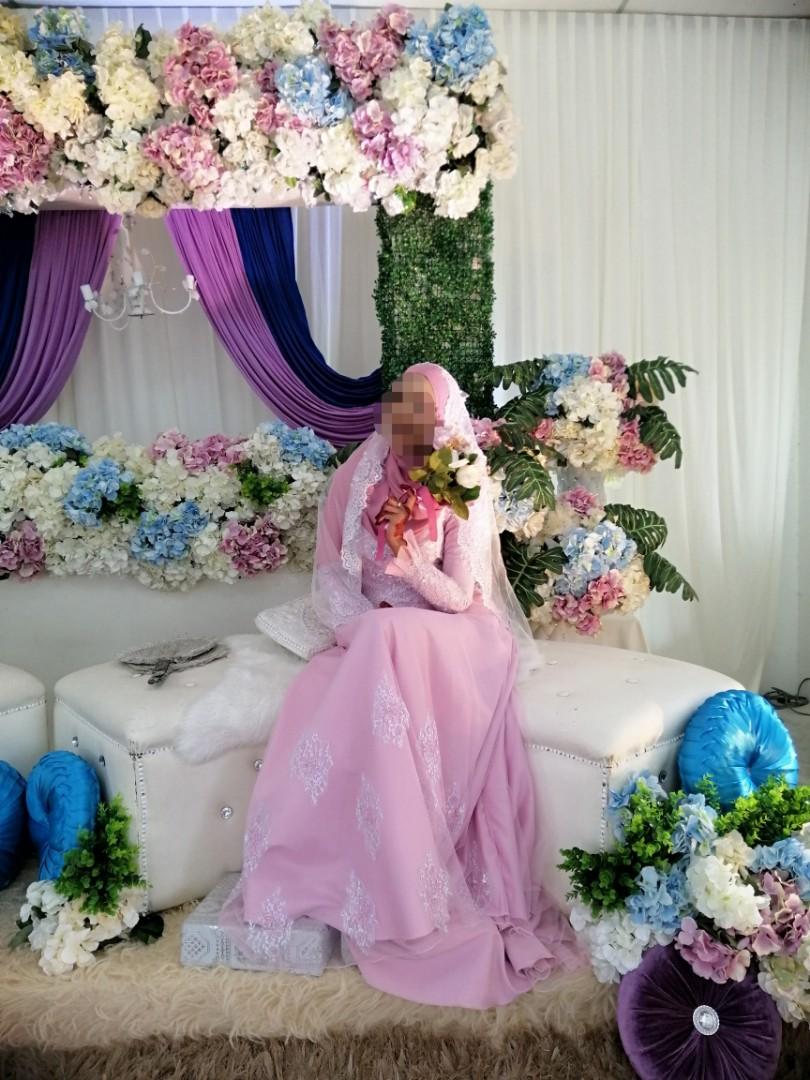 Baju Nikah Pink Baju Pengantin Pink Women S Fashion Bridal Wear On Carousell