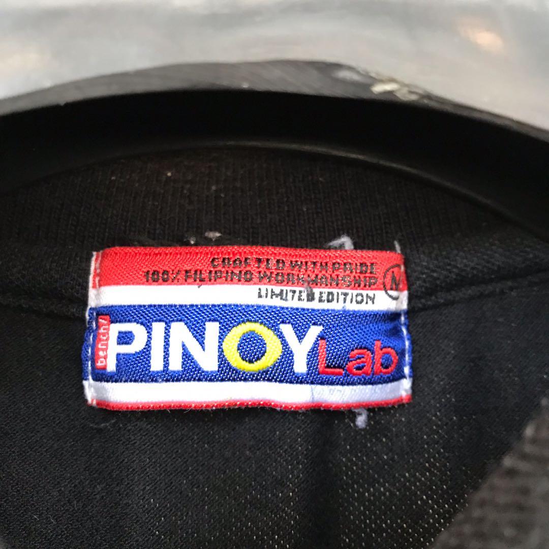 Bench Pinoy Lab Embroidered Philippine Map Black Polo Shirt, Men's