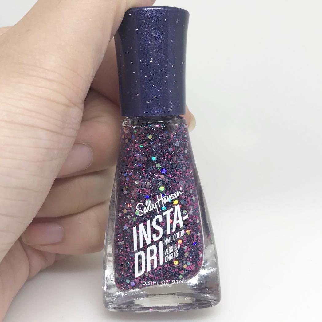 BN Sally Hansen Grape Shifter Insta Dri. Purple Holographic Glitter Nail  Polish. FREE NM, Beauty & Personal Care, Hands & Nails on Carousell