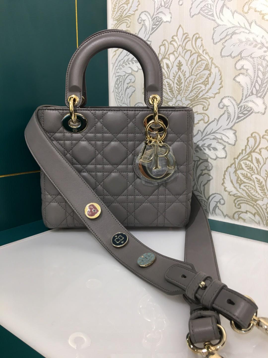 lady dior grey bag