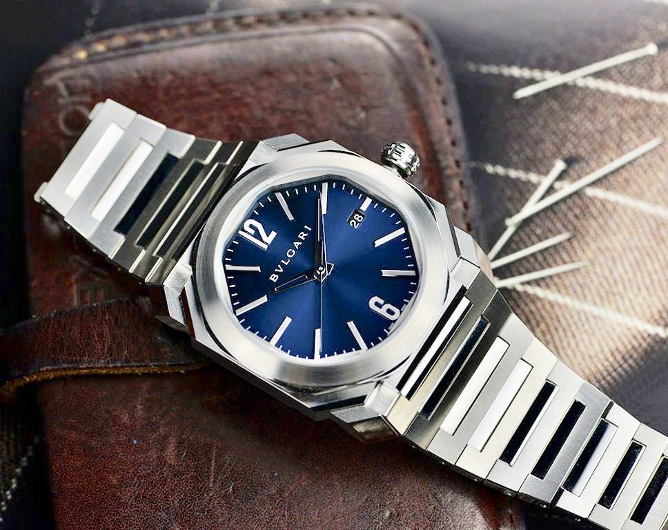Bvlgari Octo Solotempo Rare Blue Dial, Luxury, Watches on Carousell