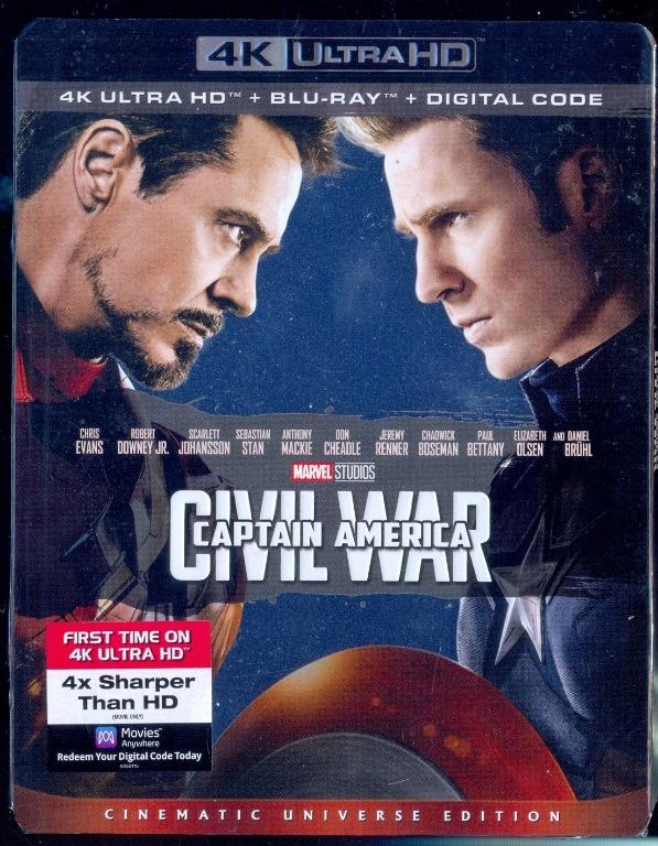 Captain America Civil War 4k Blu Ray Music Media Cd S Dvd S Other Media On Carousell
