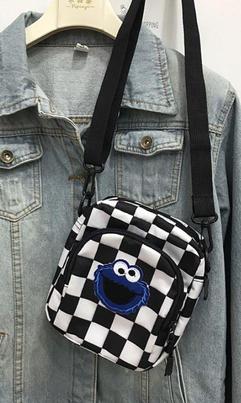 checkered sling bag