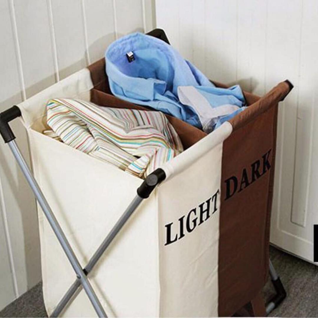 FOLDABLE DIRTY CLOTHES LAUNDRY BASKET (Category: Laundry Baskets) located in Manila. Submitted by christimjose09 (Listing ID 237231316, Image 2). Description: Product details: ✔️Double sections to store clothes in dark and light color. ✔️The basket is made of high quality oxford material, thick, sturdy, wear-resistant and durable in use. ✔️X-shaped side bracket is more durable and prevent the basket from deforming on the condition of overlarge ca