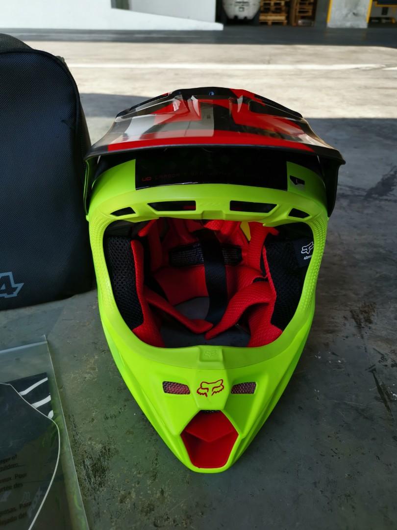 Fox V4 Carbon Helmet Motorcycles Motorcycle Apparel on Carousell