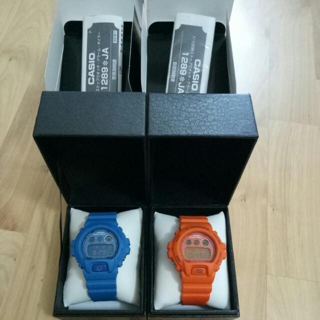 G shock hotsell orange and blue