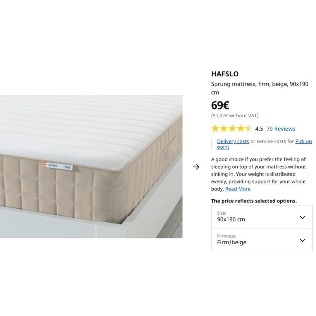 Hafslo sprung mattress best sale