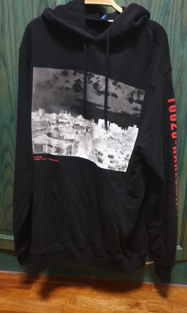 divided black hoodie