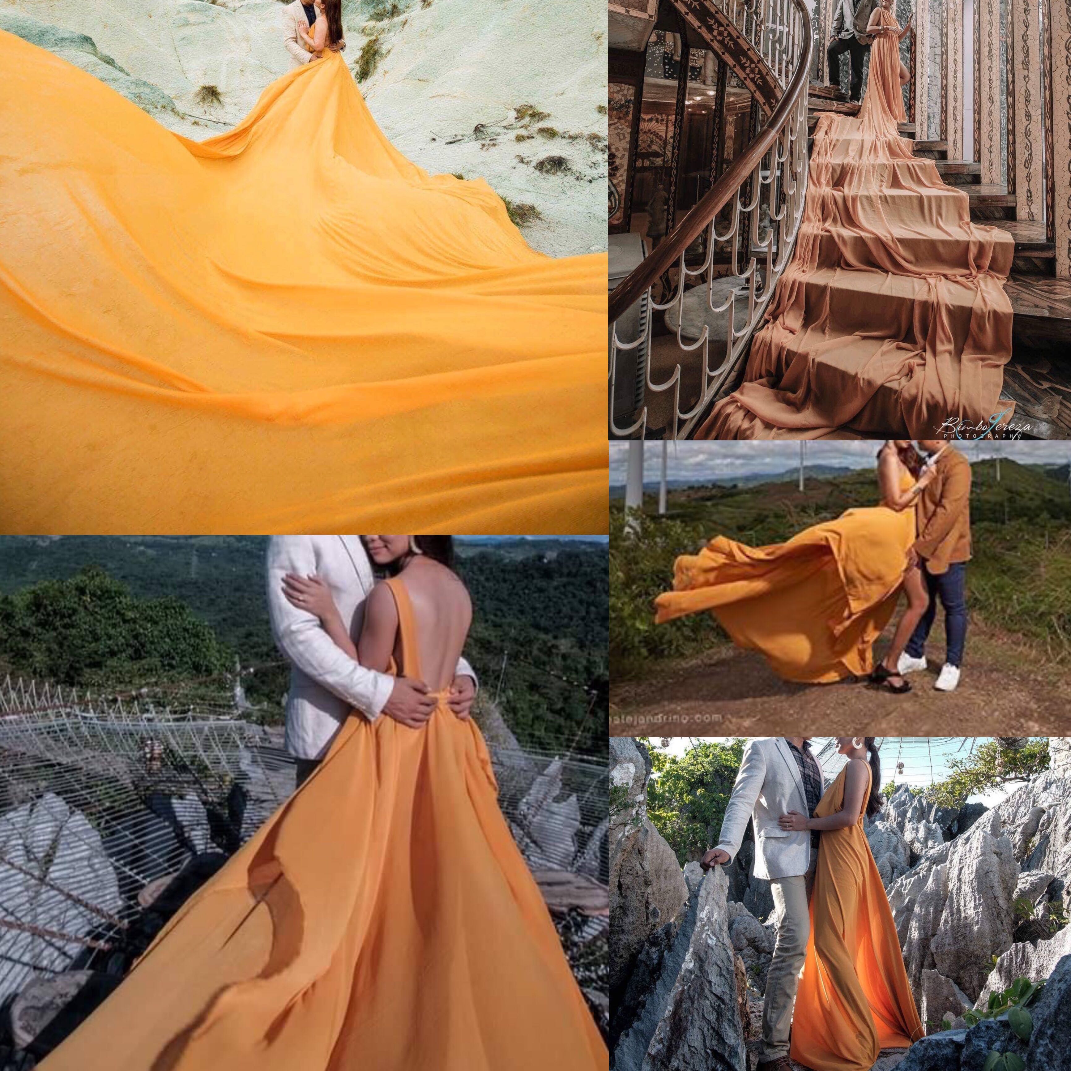 Long trail prenup shop dress