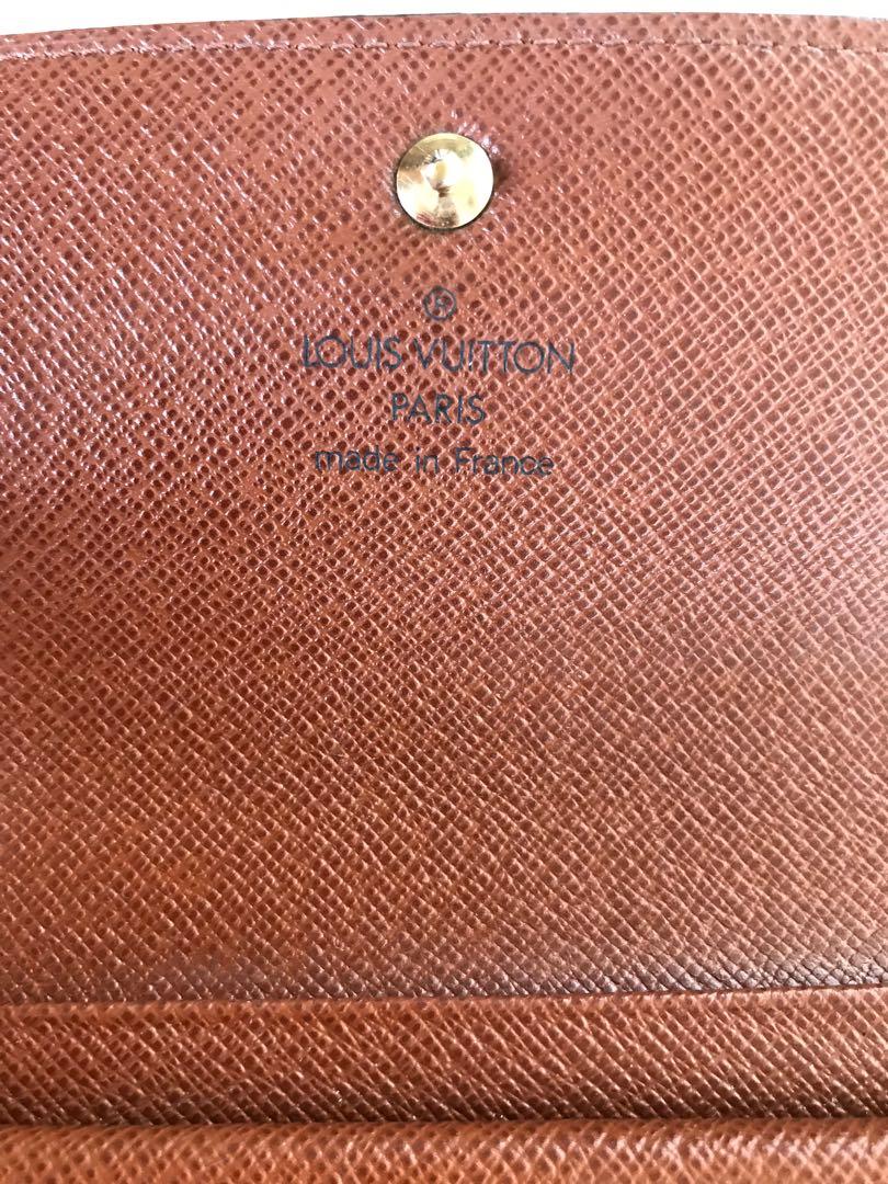 Auth Louis Vuitton Monogram Porte Tresor Etui Papiers M61202 Wallet 102355