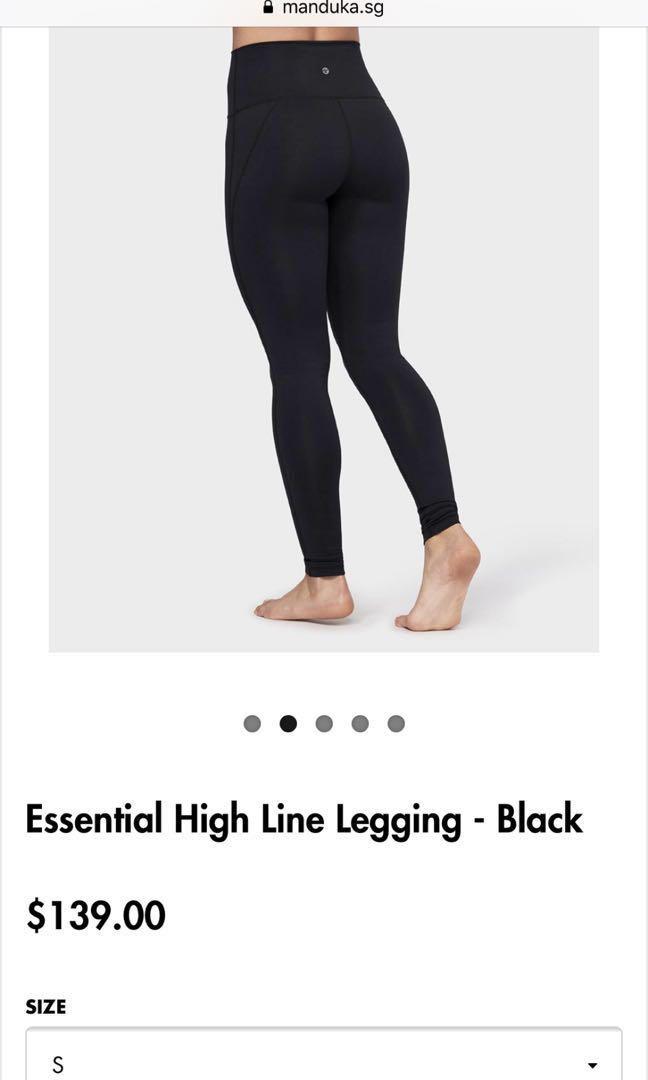 Manduka Black Essential High Line leggings tights