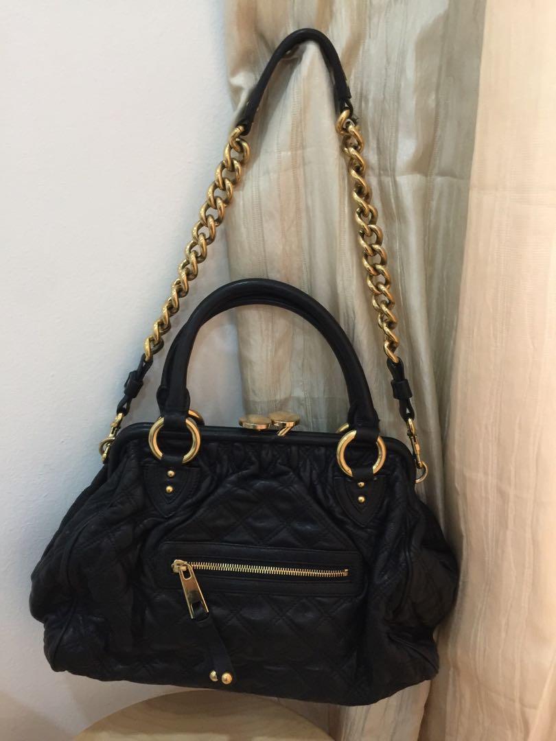 Marc jacobs quilted bag with gold chain best sale