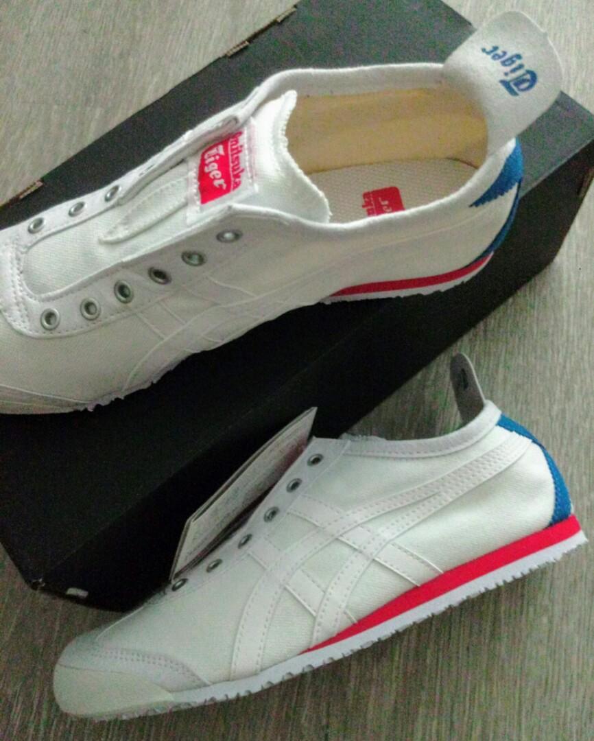 New Onitsuka Tiger Mexico 66 Slip On White Red Blue Women S Fashion Shoes Sneakers On Carousell New Onitsuka Tiger Mexico 66 Slip On White Red Blue Women S Fashion Shoes Sneakers On Carousell