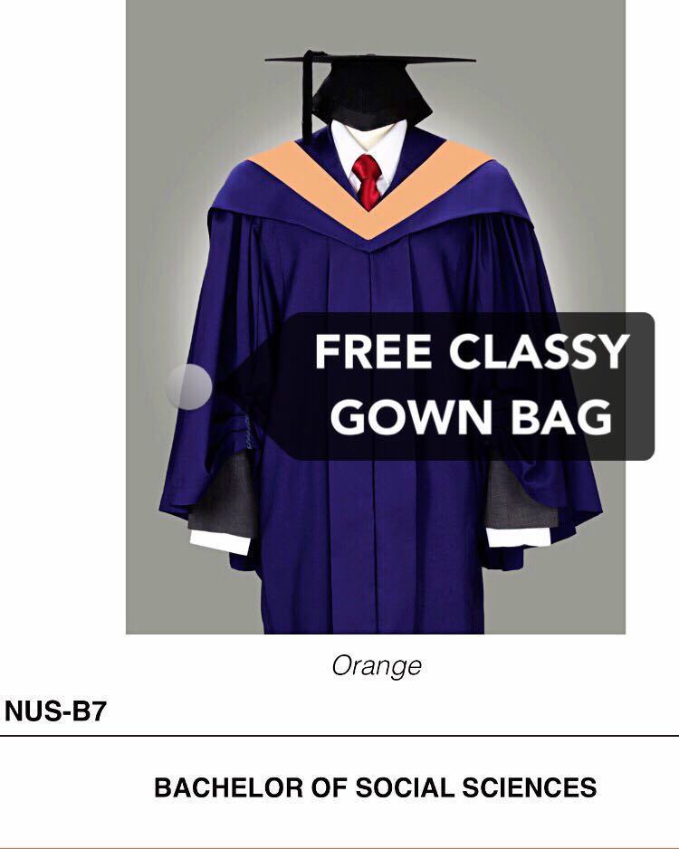 NUS Commencement Graduation Robes Bachelor s Social Sciences Honours FASS National University of Singapore Faculty of Arts and Social Sciences Grad Gown Academic Dress Cap Bachelor Bachelors Honors Ho...