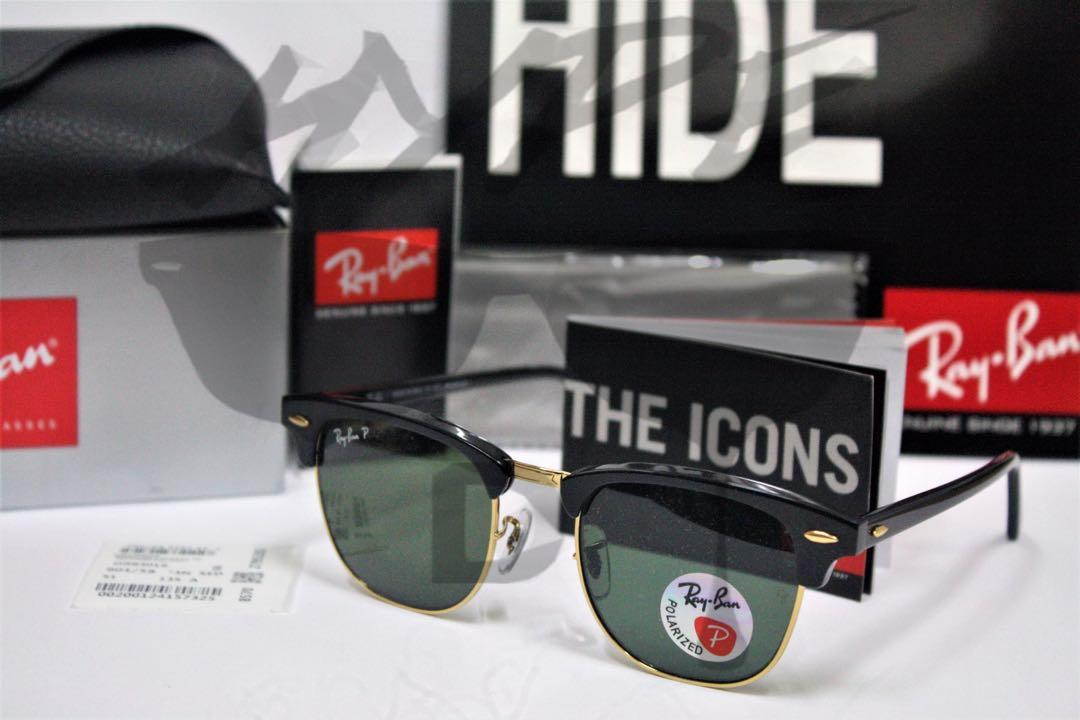 ray ban clubmaster rb3016 polarized