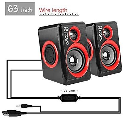 PC Computer Speakers, Reccazr SP2040 USB-Powered Multimedia Desktop ...