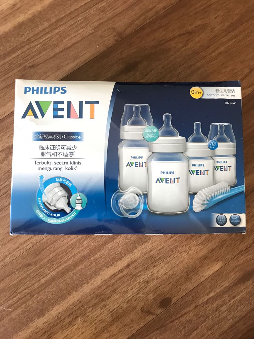 Philips Avent Classic Bottles & Brush Starter Kit Set, Babies & Kids