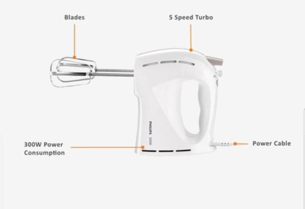 Philips Daily Collection Hand Mixer HR1459 300W, Home Appliances
