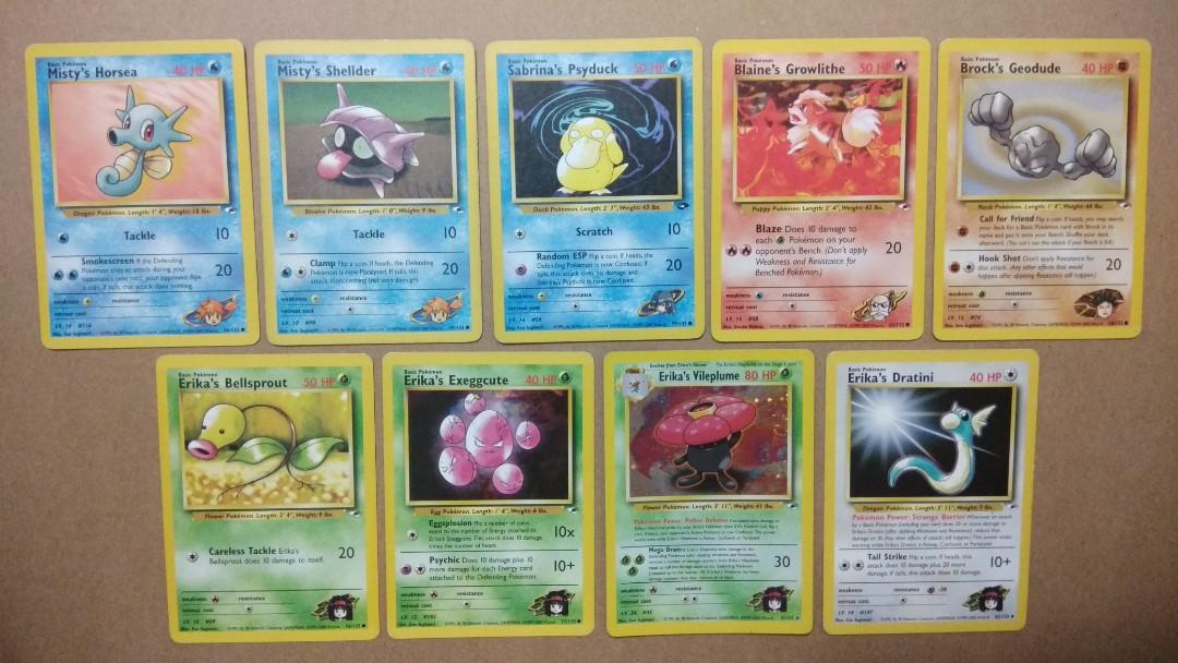 Pokemon Cards Gym Heroes Series Toys Games Board Games