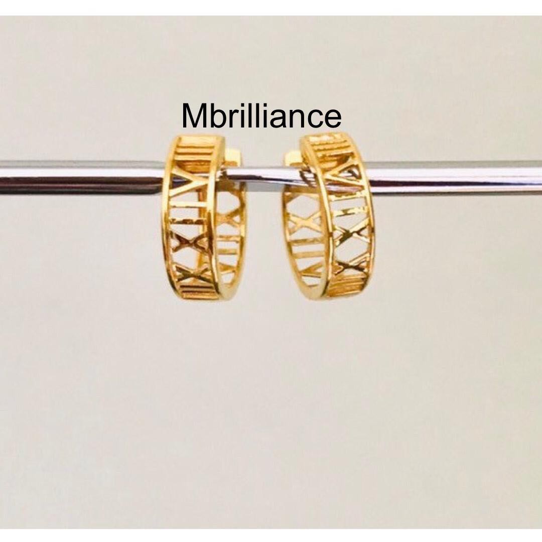 Roman earrings 916 gold