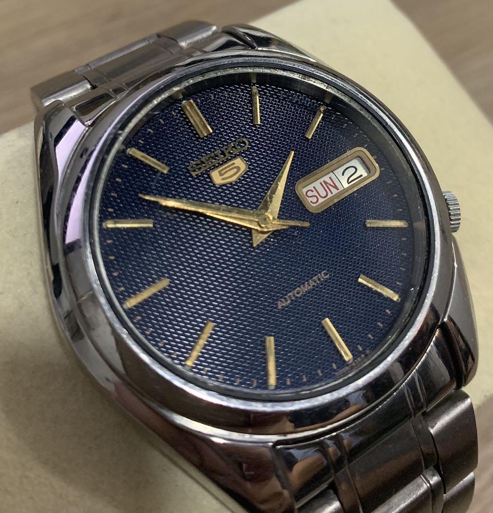 seiko 5 dark blue