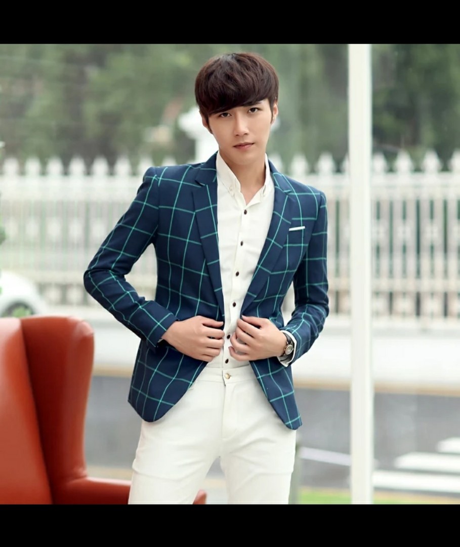 Mens checkered hotsell blazers