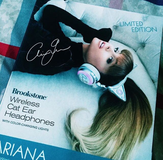 SOLD OUT Limited Edition Ariana Grande Brookstone Cat Ears Headphones