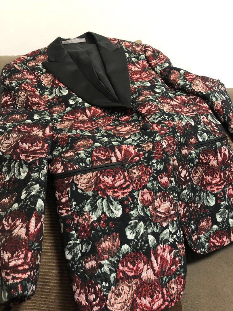 zara floral jacket mens