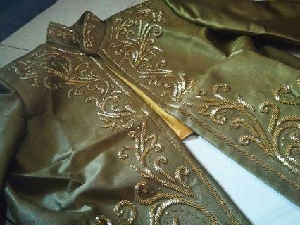 Beskap Gold High Quality Bahan Wool VVGC sekali pakai!
