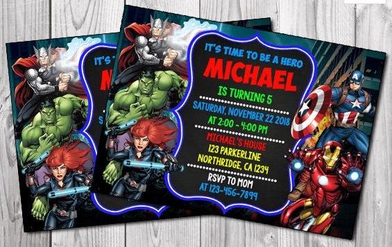 30 Pcs Avengers Birthday Invitation Avengers Invitation Avengers Birthday Avengers Party Superhero Design Craft Others On Carousell