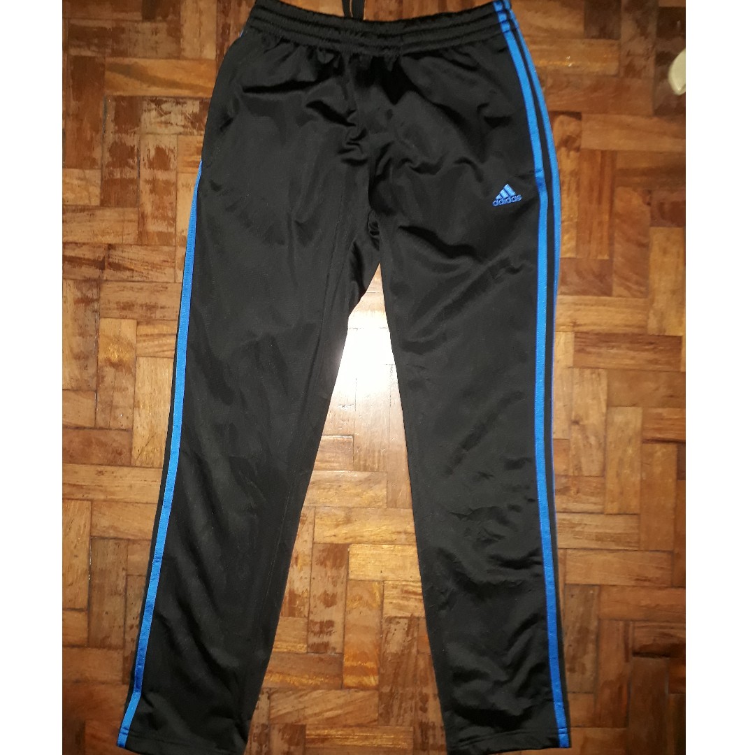 Adidas Trackpants Blue Stripes Men S Fashion Clothes Bottoms On Carousell