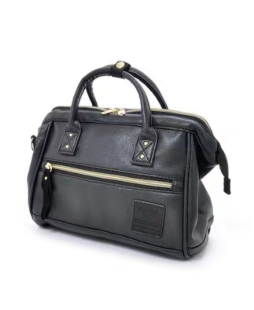 Anello black sling top bag