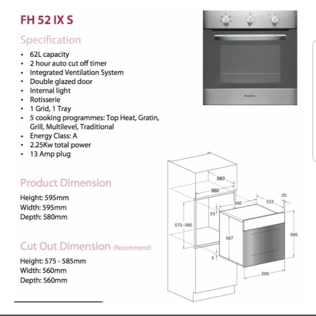 ariston oven tv home appliances kitchen appliances ovens toasters on carousell